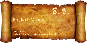 Bajkai Vince névjegykártya